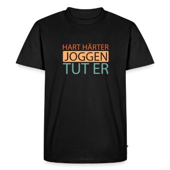 Runner Jogger Runner Running - Men's Premium Organic T-Shirt - black - Front - Nico (187cm)