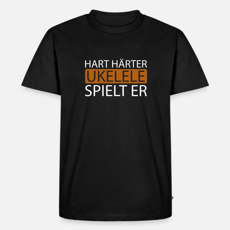 Ukulele - Männer Premium Bio T-Shirt - Schwarz
