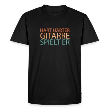 Guitare acoustique - T-shirt Premium bio Homme - noir - Devant - Nico (187cm)