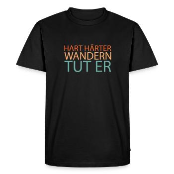 Hiking Hikers - Men's Premium Organic T-Shirt - black - Front - Nico (187cm)