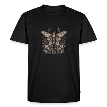 Papillon de nuit Fairycore - T-shirt Premium bio Homme - noir - Devant - Nico (187cm)