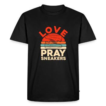 Baskets Christian - T-shirt Premium bio Homme - noir - Devant - Nico (187cm)