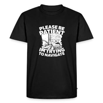 Sailing Sailing Sailboat Navigation - Men's Premium Organic T-Shirt - black - Front - Nico (187cm)