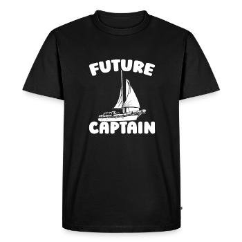 Sailing Sailor Sailboat Future Captain - Men's Premium Organic T-Shirt - black - Front - Nico (187cm)