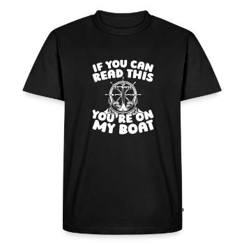 Sailing Sailing Sailboat Boating - Men's Premium Organic T-Shirt - black - Front - Nico (187cm)