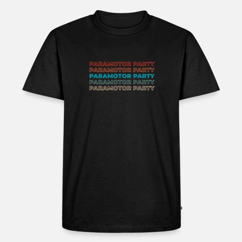 Paramotor Gleitschirmfliegen - Männer Premium Bio T-Shirt - Schwarz