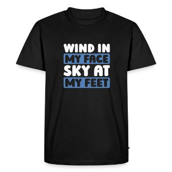 Paramotor paragliding - Men's Premium Organic T-Shirt - black - Front - Nico (187cm)
