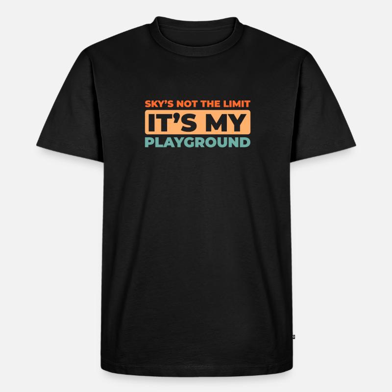 Paramotor Gleitschirmfliegen - Männer Premium Bio T-Shirt - Schwarz