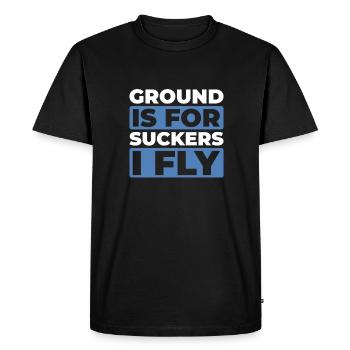 Paramotor paragliding - Men's Premium Organic T-Shirt - black - Front - Nico (187cm)