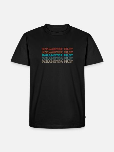Paramotor paragliding - Men's Premium Organic T-Shirt - black