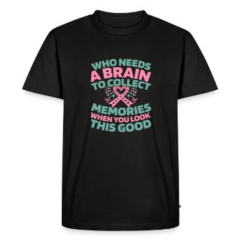 Alzheimer's - Men's Premium Organic T-Shirt - black - Front - Nico (187cm)