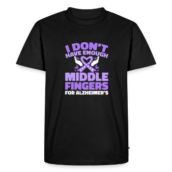 Maladie d’Alzheimer - T-shirt Premium bio Homme - noir - Devant - Nico (187cm)