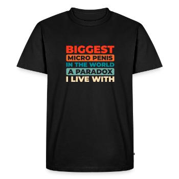 Humour noir Drôle - T-shirt Premium bio Homme - noir - Devant - Nico (187cm)
