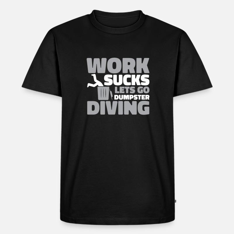 Mülltauchen - Männer Premium Bio T-Shirt - Schwarz
