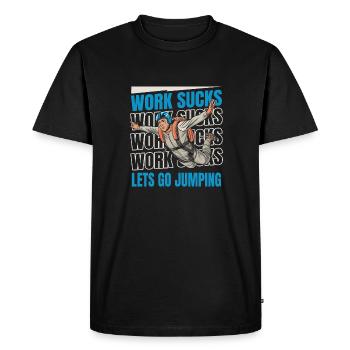 Base Jumping - Men's Premium Organic T-Shirt - black - Front - Nico (187cm)