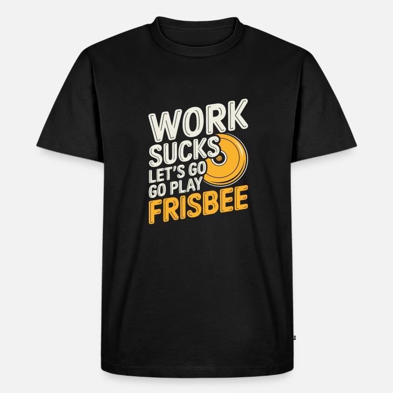 Frisbee - Männer Premium Bio T-Shirt - Schwarz