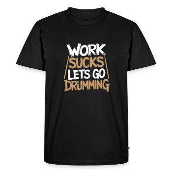 Tambours Batteurs Batteurs - T-shirt Premium bio Homme - noir - Devant - Nico (187cm)