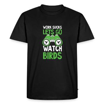 Ornithologues amateurs - T-shirt Premium bio Homme - noir - Devant - Nico (187cm)