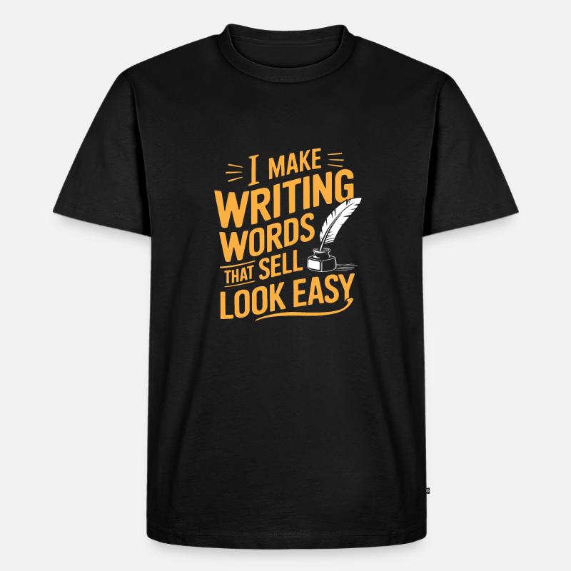 Copywriter - Männer Premium Bio T-Shirt - Schwarz