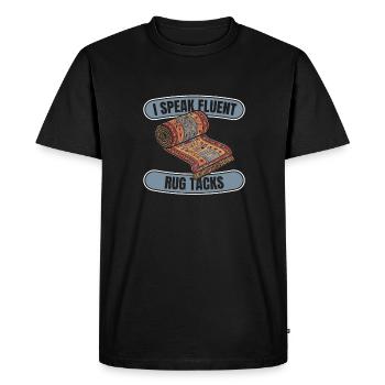 Installateur de tapis - T-shirt Premium bio Homme - noir - Devant - Nico (187cm)