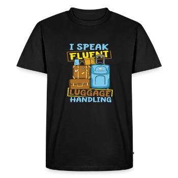 Bellhop - Men's Premium Organic T-Shirt - black - Front - Nico (187cm)