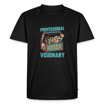 Creative Director - Men's Premium Organic T-Shirt - black - Front - Nico (187cm)