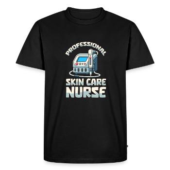 Infirmière en dermatologie - T-shirt Premium bio Homme - noir - Devant - Nico (187cm)
