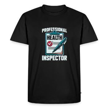 Inspecteur de la santé - T-shirt Premium bio Homme - noir - Devant - Nico (187cm)