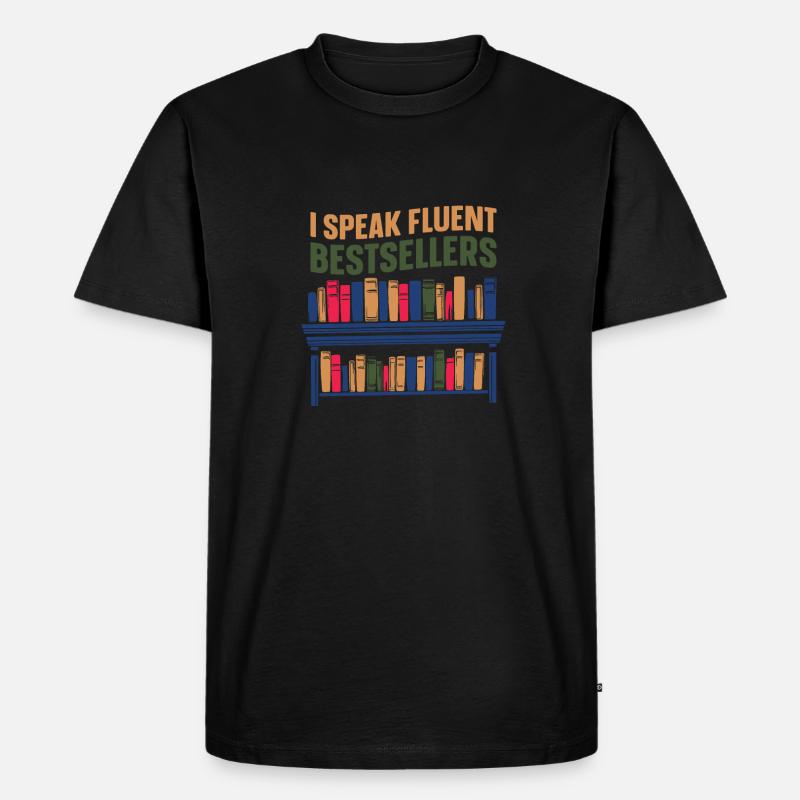 Buchhändler - Männer Premium Bio T-Shirt - Schwarz