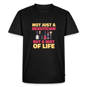Cosmétique - T-shirt Premium bio Homme - noir - Devant - Nico (187cm)