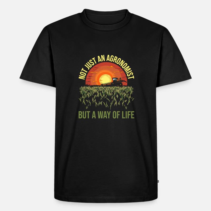 Agronom - Männer Premium Bio T-Shirt - Schwarz