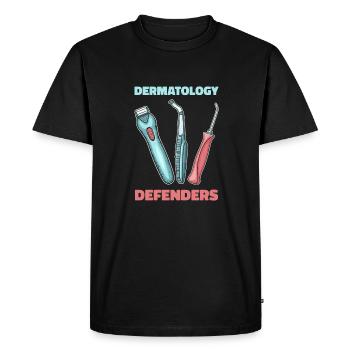 Équipe d’infirmières en dermatologie - T-shirt Premium bio Homme - noir - Devant - Nico (187cm)