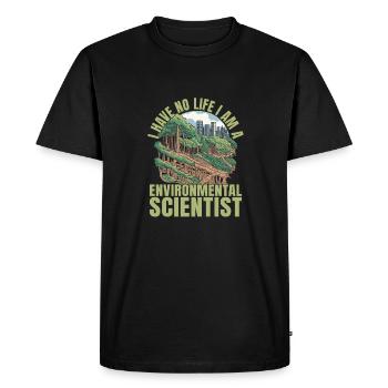 Environmental Scientist - Men's Premium Organic T-Shirt - black - Front - Nico (187cm)
