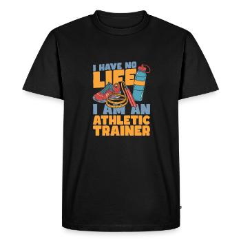 Entraîneur - T-shirt Premium bio Homme - noir - Devant - Nico (187cm)