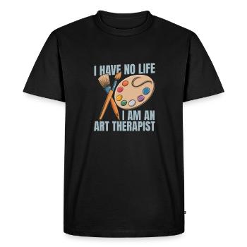 Art-thérapeute - T-shirt Premium bio Homme - noir - Devant - Nico (187cm)