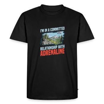 Base Jumping - Men's Premium Organic T-Shirt - black - Front - Nico (187cm)