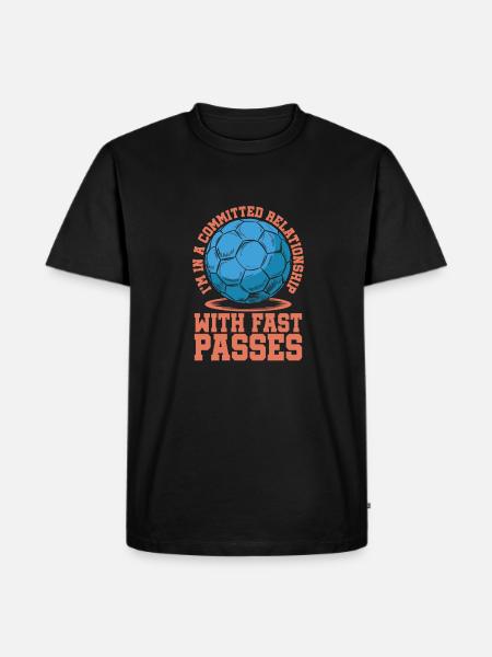 Handball Handballer - Männer Premium Bio T-Shirt - Schwarz