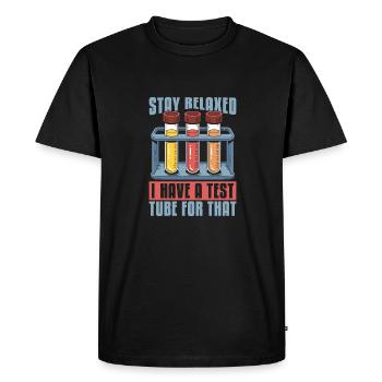 Assistante de laboratoire - T-shirt Premium bio Homme - noir - Devant - Nico (187cm)