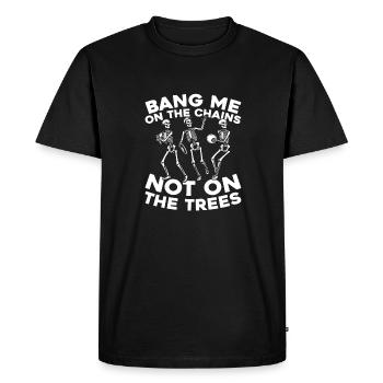 Frisbee Golf Disc Golf - Men's Premium Organic T-Shirt - black - Front - Nico (187cm)