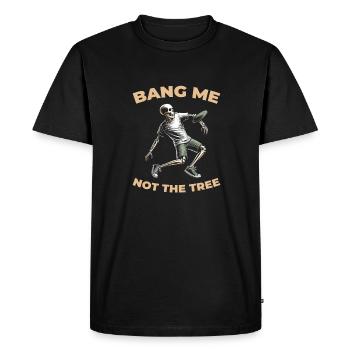 Frisbee Golf Disc Golf - Men's Premium Organic T-Shirt - black - Front - Nico (187cm)