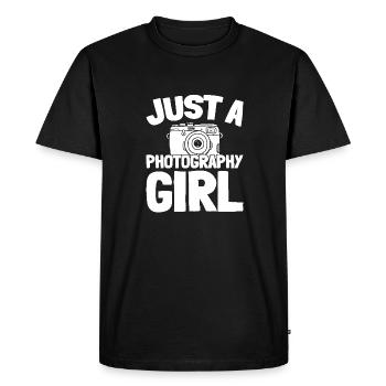 Photographer Photography Camera - Men's Premium Organic T-Shirt - black - Front - Nico (187cm)