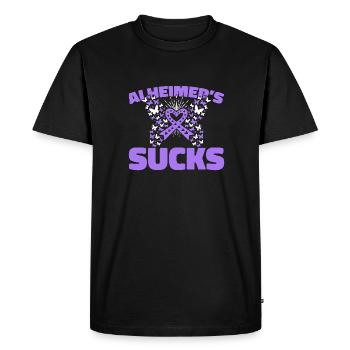 Alzheimer Drôle Alzheimer - T-shirt Premium bio Homme - noir - Devant - Nico (187cm)