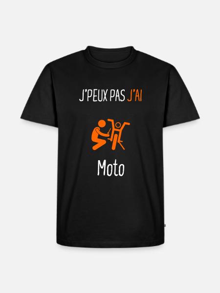 J'peux pas j'ai moto - T-shirt Premium bio Homme - noir