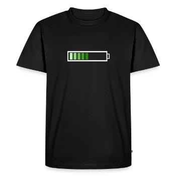 Barre de chargement - T-shirt Premium bio Homme - noir - Devant - Nico (187cm)