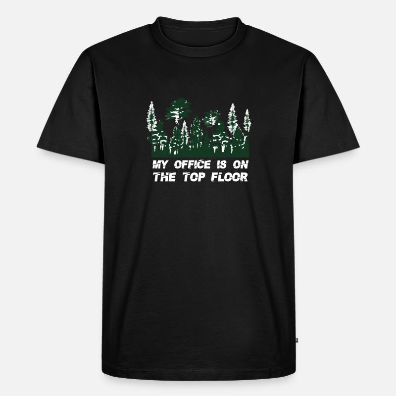 Baumpfleger Baumkletterer Geschenk - Männer Premium Bio T-Shirt - Schwarz