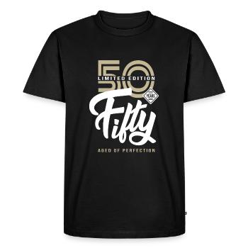 50 years Fifty birthday gift 50 years - Men's Premium Organic T-Shirt - black - Front - Nico (187cm)