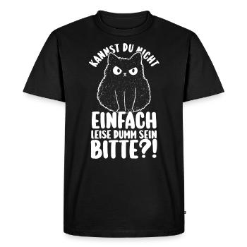 Ne peux-tu pas être tranquillement stupide - T-shirt Premium bio Homme - noir - Devant - Nico (187cm)