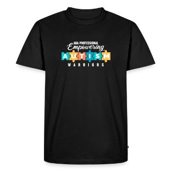 Appréciation du thérapeute ABA Autisme Pride Sped BCBA - T-shirt Premium bio Homme - noir - Devant - Nico (187cm)