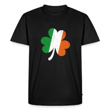 Shamrock drapeau irlandais - T-shirt Premium bio Homme - noir - Devant - Nico (187cm)