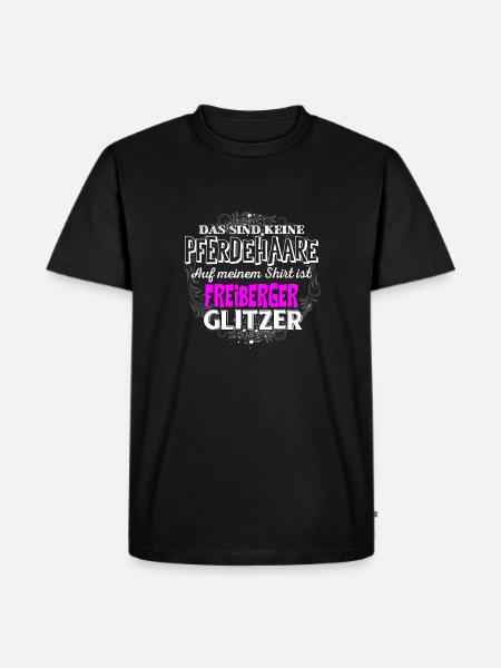 FREIBERGER - Glitzer - Männer Premium Bio T-Shirt - Schwarz